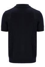 Walter Open Knit Pointelle Panel Polo