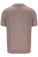 Walter Open Knit Pointelle Panel Polo