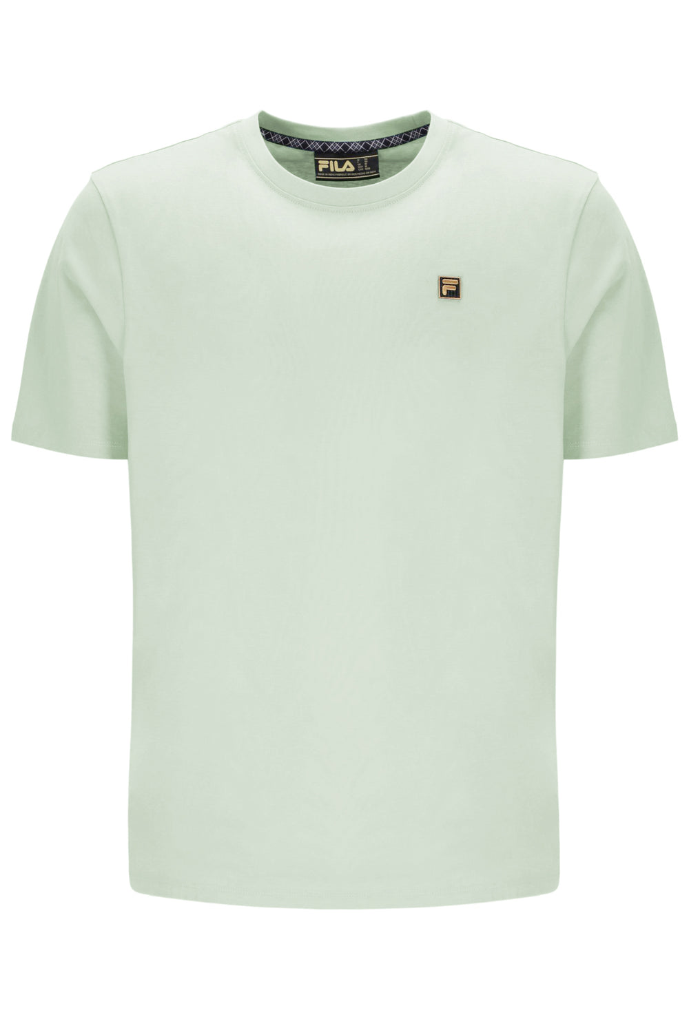 Light green t-shirt with Fila logo on a white background