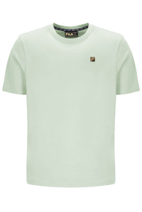 Light green t-shirt with Fila logo on a white background