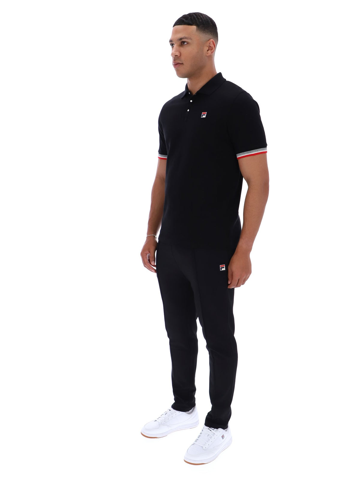 Black Zev Cuff Detail Polo