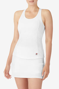 White Whiteline Tennis Pro Racerback Tank