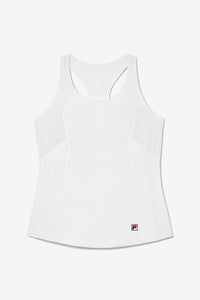 White Whiteline Tennis Pro Racerback Tank