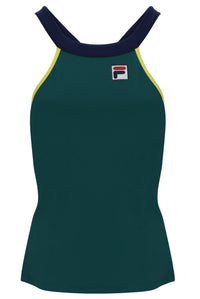Deep Teal Heritage Halter Tank Top