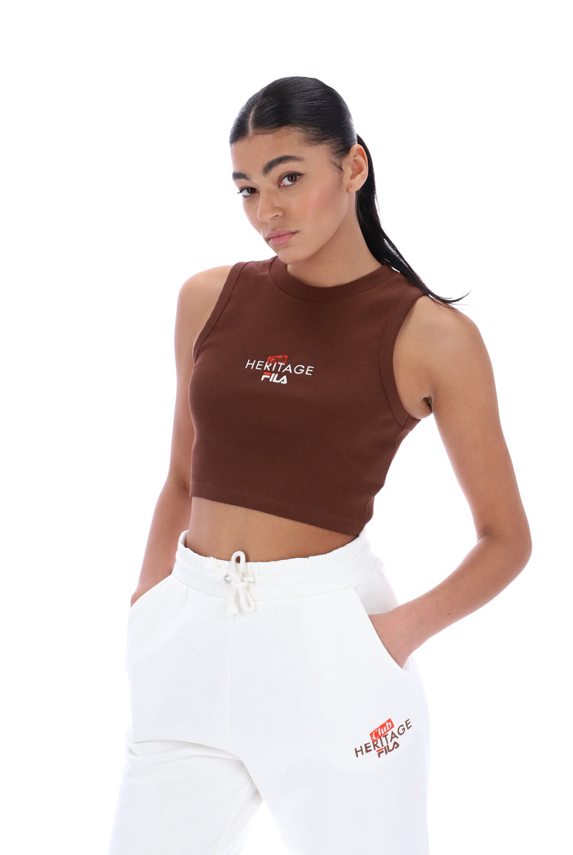 Fila Rya Ribbed Crop Top L