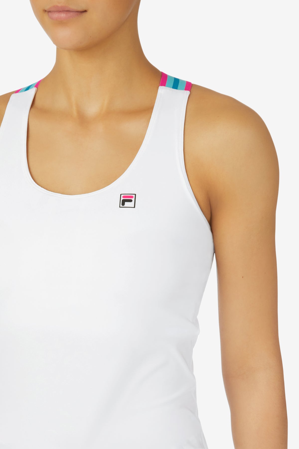 White Tennis BNP Cross Back Tank