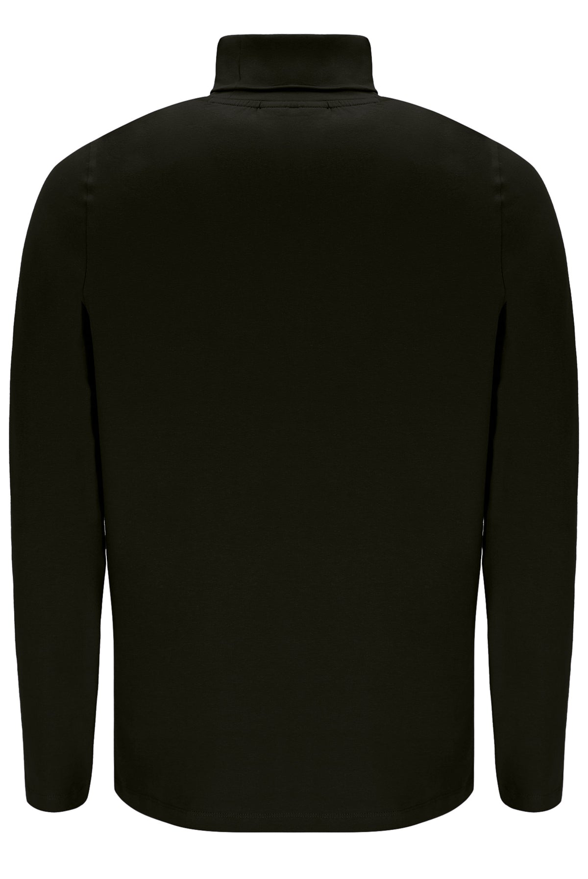 Displays the Black 'FILA' branded 19th Classic Roll Neck Sweater