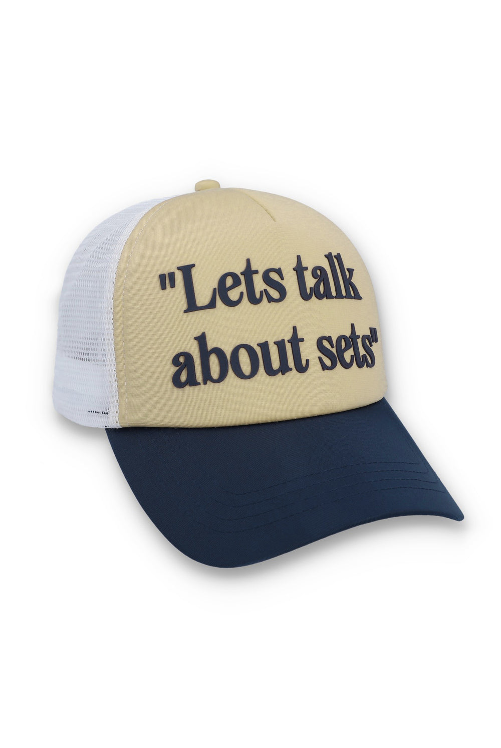 Classic Beige Addie Slogan Neoprene Mesh-Back Cap