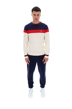 Load image into Gallery viewer, Alden Textured Knitted Colour Block Sweater
