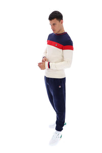 Alden Textured Knitted Colour Block Sweater