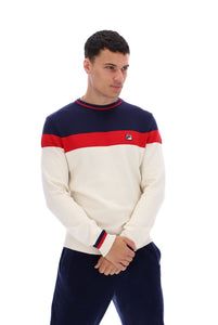 Alden Textured Knitted Colour Block Sweater