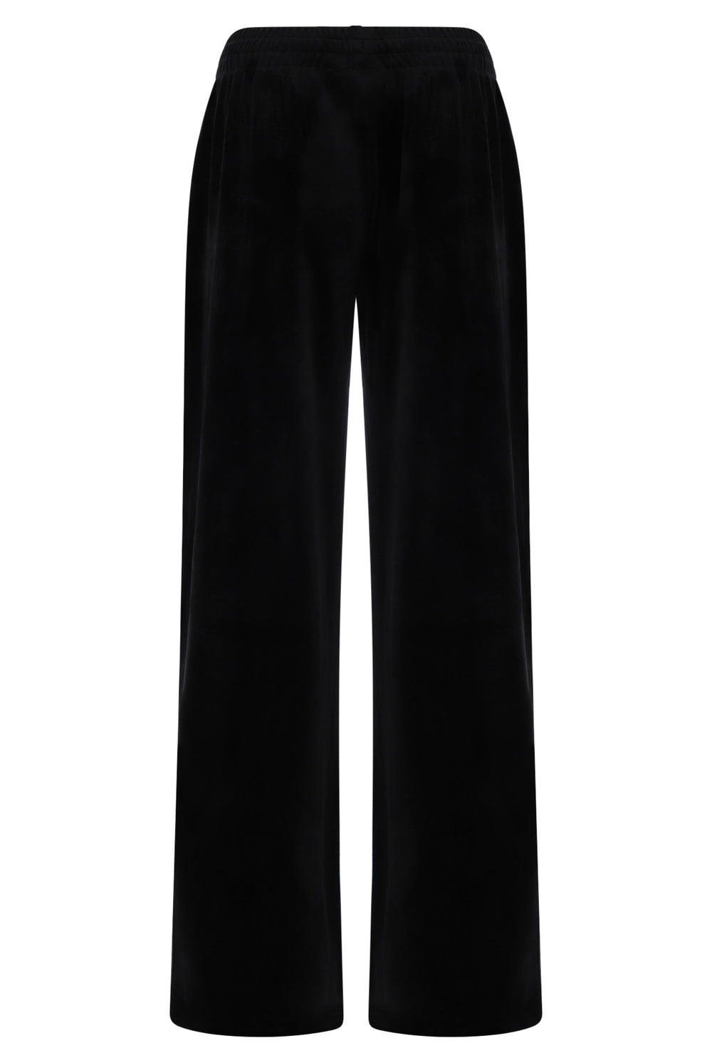 Displays Black & Gardenia 'FILA' branded Angel Velour Wide Leg Pant