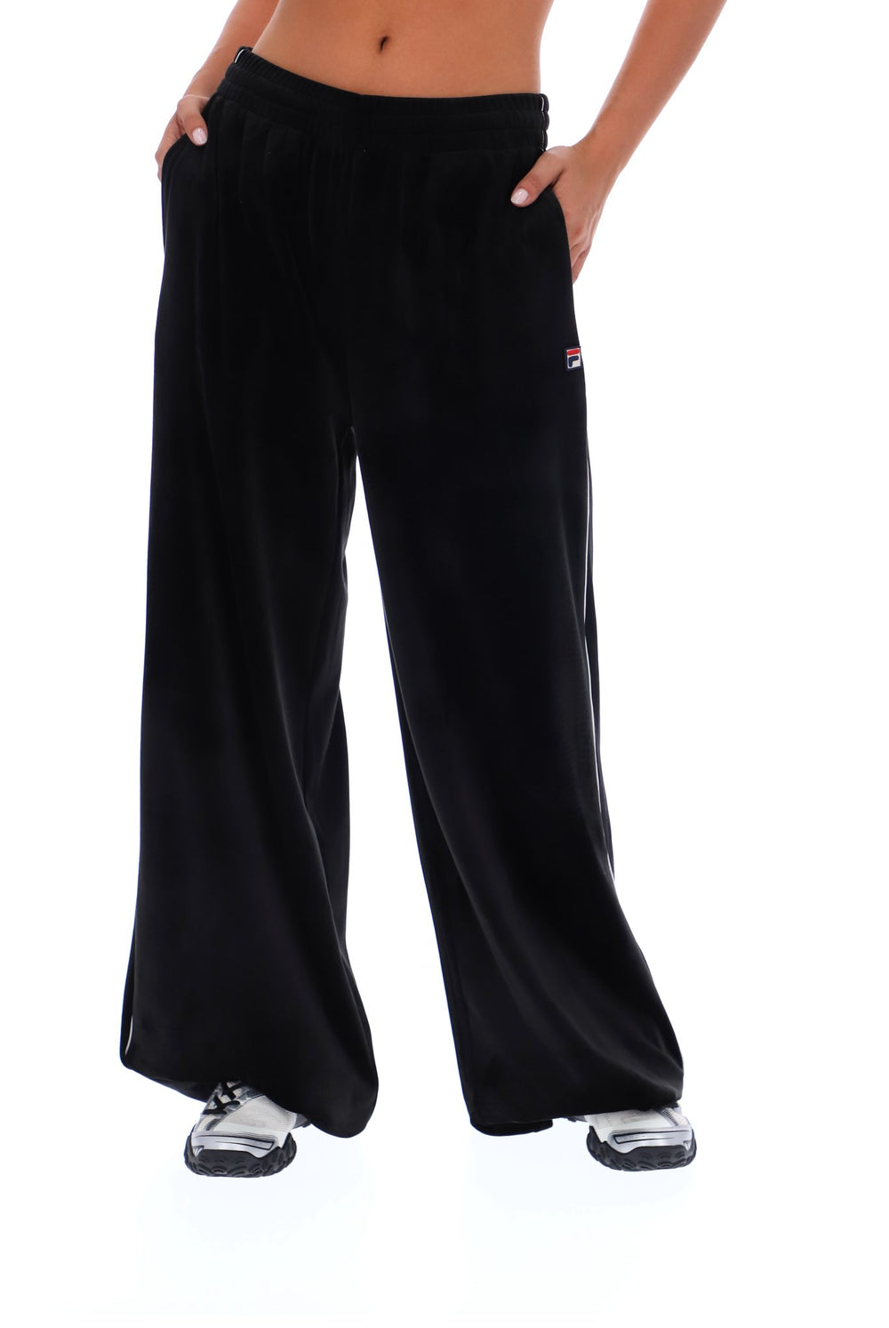 Black Angel Velour Wide Leg Pant