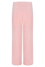 Displays the Pale Lilac & Gardenia 'FILA' branded Angel Velour Wide Leg Pant