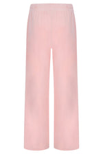Displays the Pale Lilac & Gardenia 'FILA' branded Angel Velour Wide Leg Pant