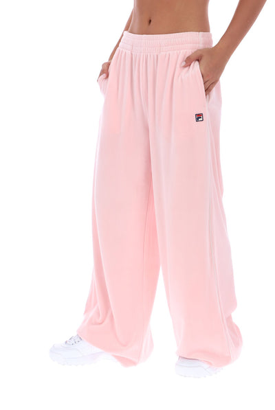 Pale Lilac Angel Velour Wide Leg Pant