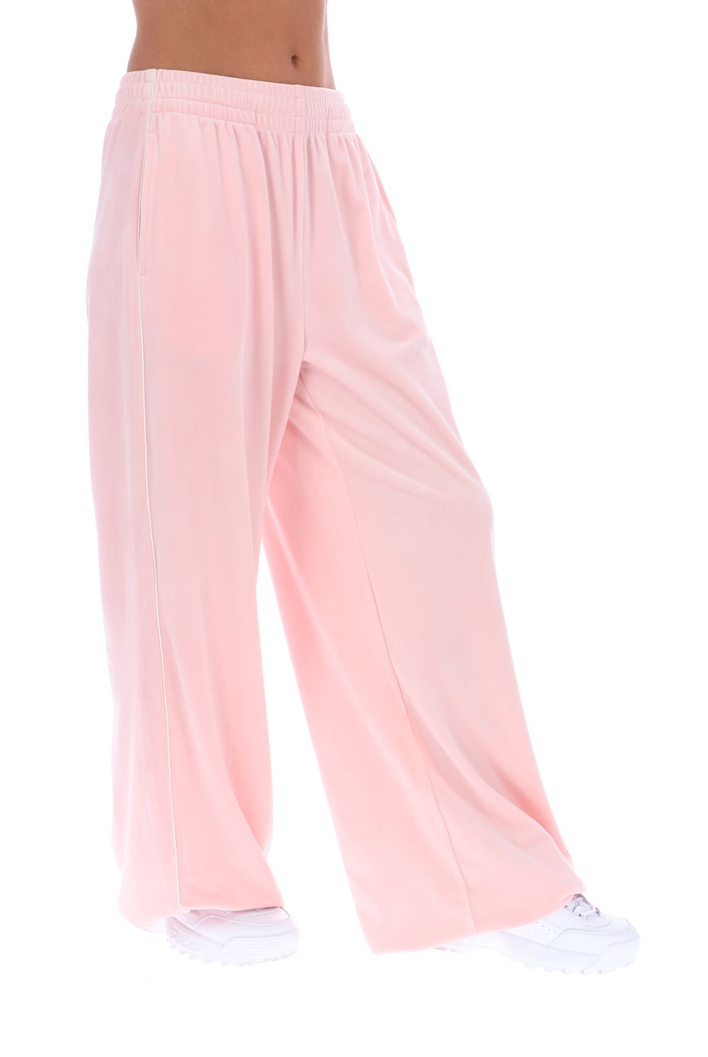 Pale Lilac Angel Velour Wide Leg Pant