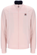 Pink jacket with a brand logo on a white background