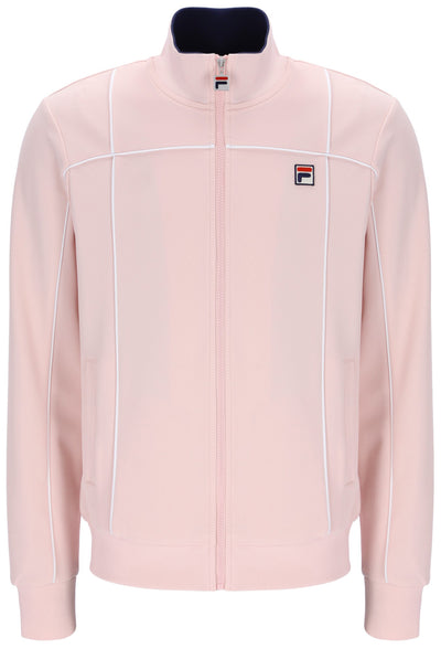 Pale Pink Armando Contrasting Piping Track Top
