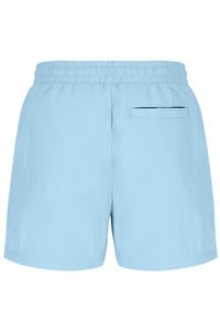 Light blue shorts on a white background
