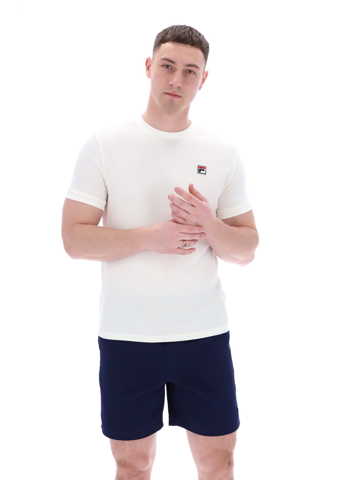 Gardenia Micro Waffle Ringer T Shirt