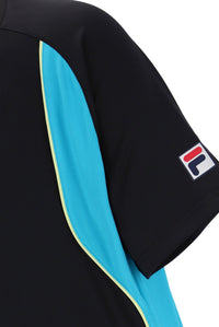 Black Backspin Tennis Short Sleeve Top