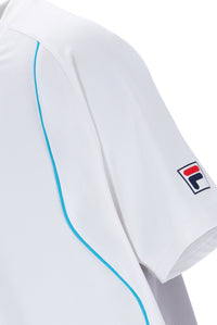 White Backspin Tennis Short Sleeve Top