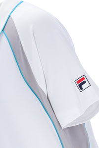 White Backspin Tennis Short Sleeve Polo