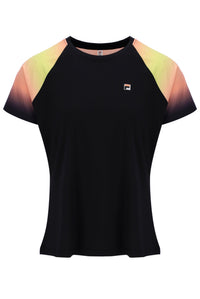 Black Backspin Tennis Short Sleeve Top