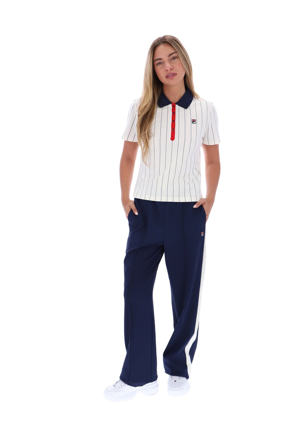 Gardenia Bai Fitted BB1 Pinstripe Polo