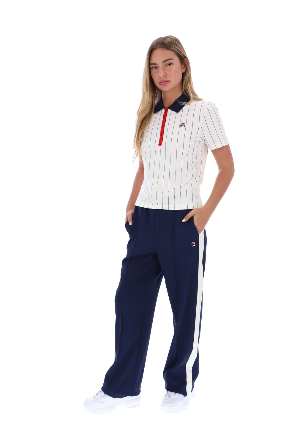 Gardenia Bai Fitted BB1 Pinstripe Polo