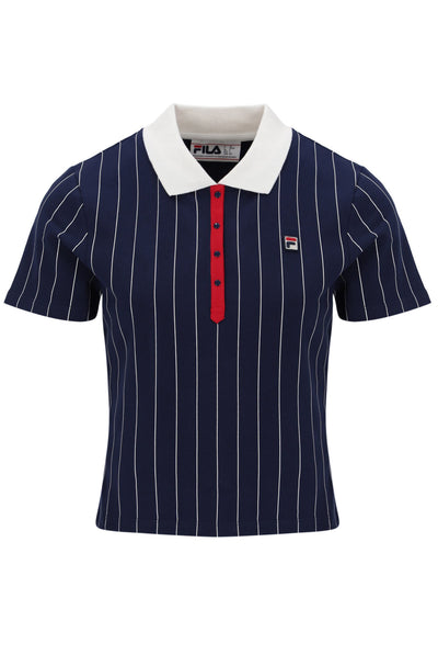 Fila Navy Bai Fitted BB1 Pinstripe Polo