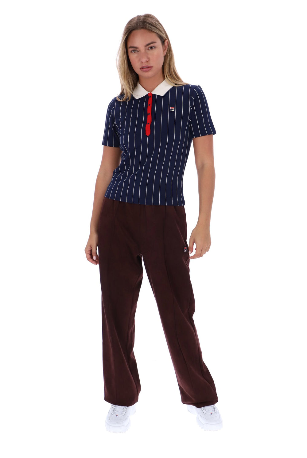 Fila Navy Bai Fitted BB1 Pinstripe Polo