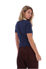 Fila Navy Bai Fitted BB1 Pinstripe Polo