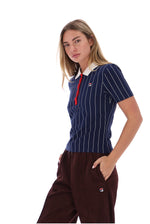 Fila Navy Bai Fitted BB1 Pinstripe Polo