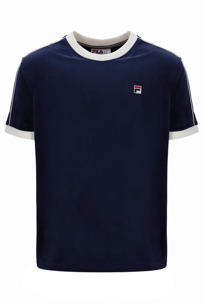 Fila Navy Basilio Velour Tee