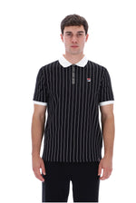 Black BB1 Classic Vintage Striped Polo