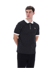 Black BB1 Classic Vintage Striped Polo