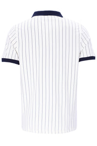 White BB1 Classic Vintage Striped Polo