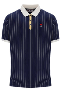 Fila Navy BB1 Classic Vintage Striped Polo