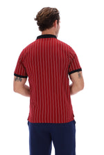 Sun Dried Tomato BB1 Classic Vintage Striped Polo