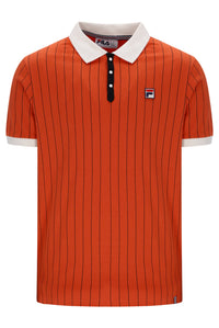 Burnt Ochre BB1 Classic Vintage Striped Polo