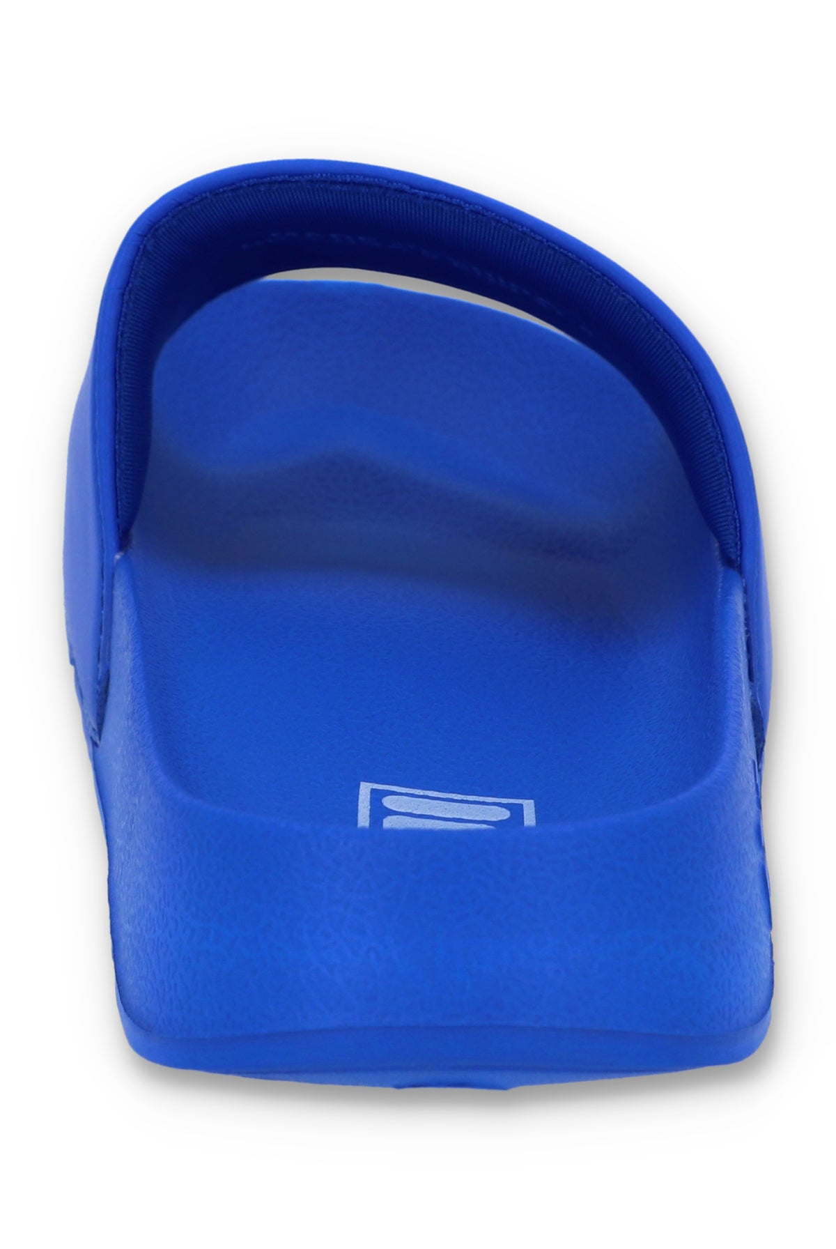 Blue FILA slider on a white background