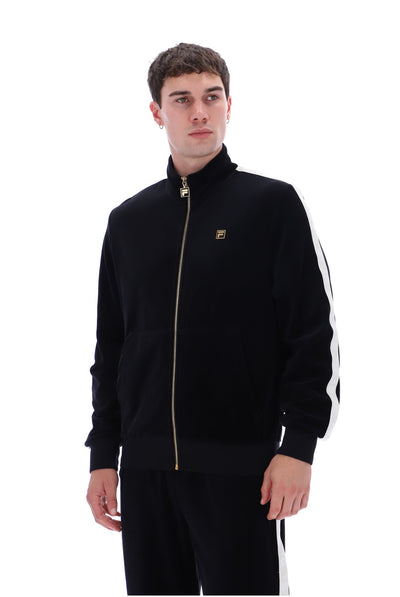 Black Bosco Velour Track Top