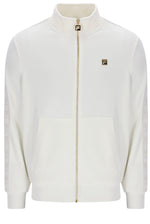 Displays the White 'FILA' branded Down Bosco Velour Track Top