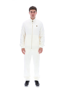 White Down Bosco Velour Track Top