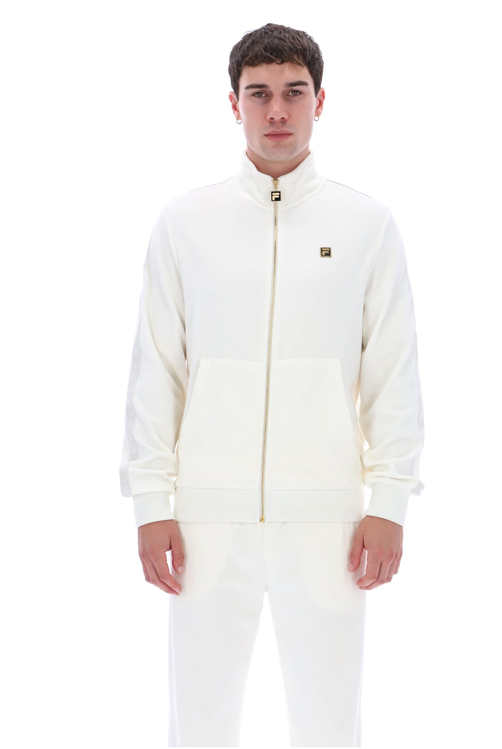 White Down Bosco Velour Track Top
