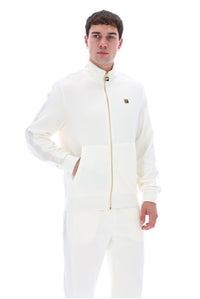 White Down Bosco Velour Track Top