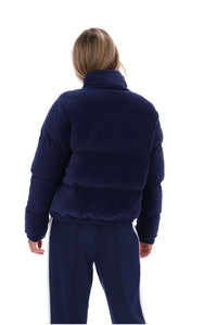 Fila Navy Brandy Cosy Ribbed Velour Puffa Jacket