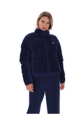 Fila Navy Brandy Cosy Ribbed Velour Puffa Jacket